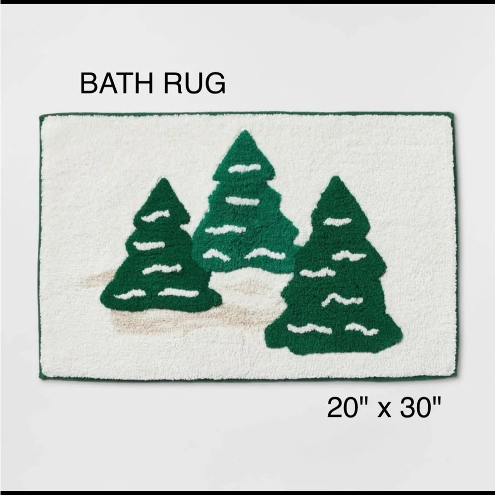 Holiday Snowy Trees bath rug - Threshold